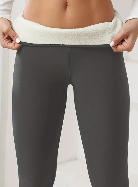 Velvet Padded Lambswool Leggings Mimarta