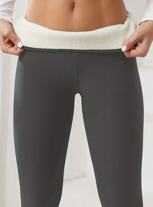Velvet Padded Lambswool Leggings Mimarta