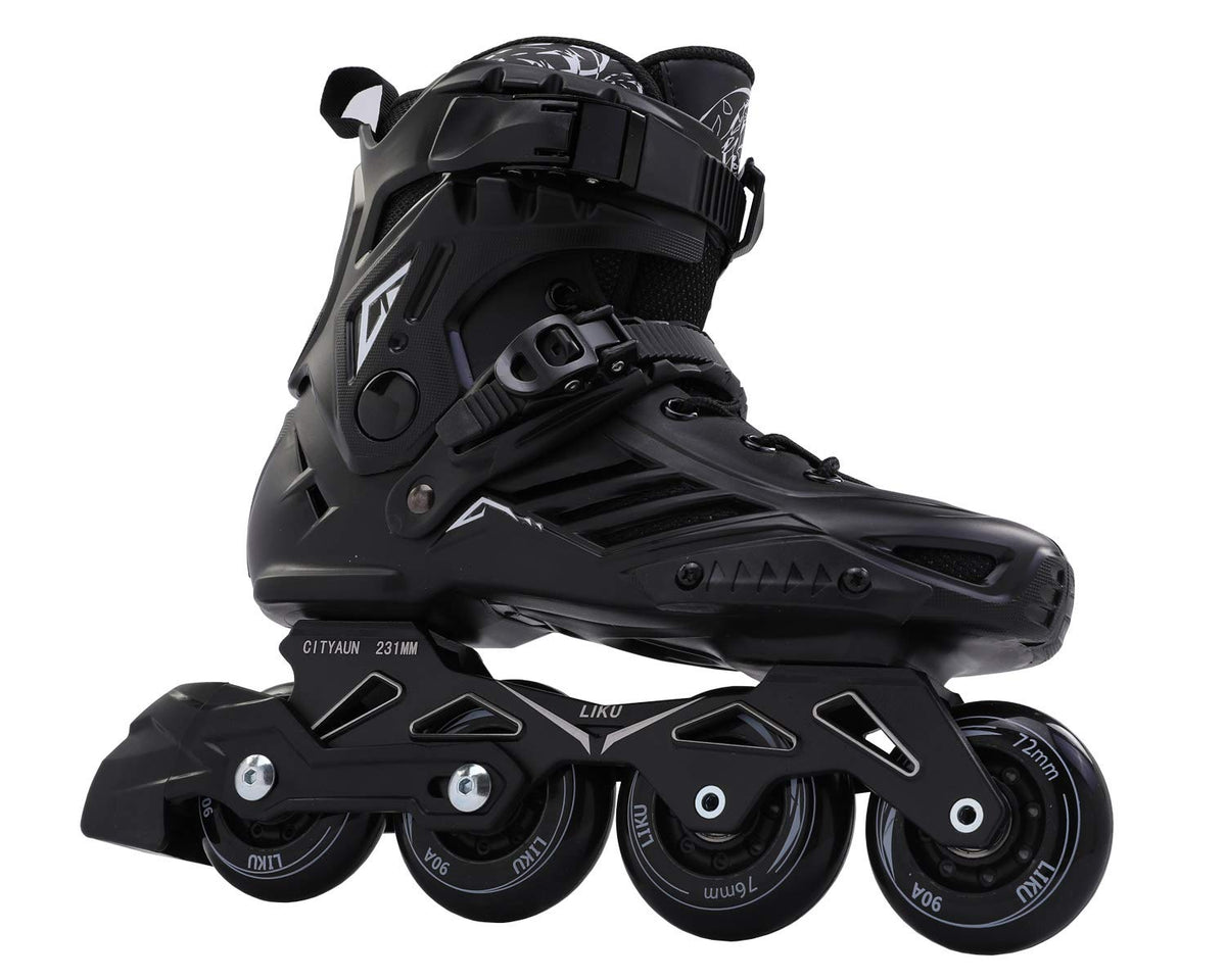 LIKU Fitness Professional Inline Skates Women Men Adult Youth Black (Men 9.5Women 10.5) Mimarta