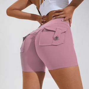 High Waist Hip Lifting Shorts with Pockets for Yoga Mimarta