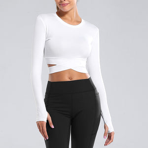 Autumn Women's Long Sleeve Workout Yoga Top Mimarta