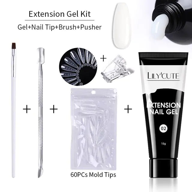 LILYCUTE Nail Extension Gel Set Rieworkes
