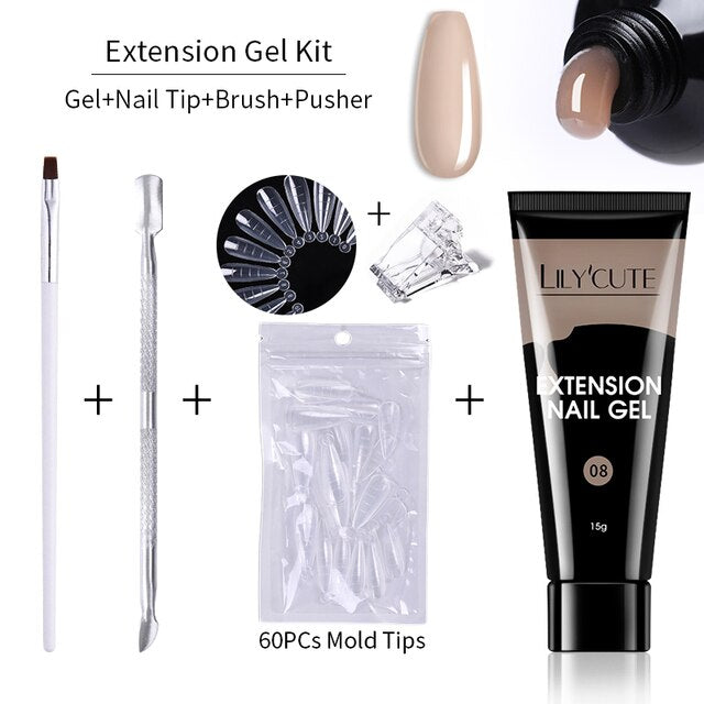 LILYCUTE Nail Extension Gel Set Rieworkes