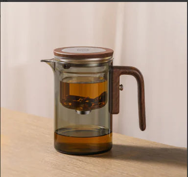 Elegant Glass Teapot & Tea Set with Water Separation Rieworkes