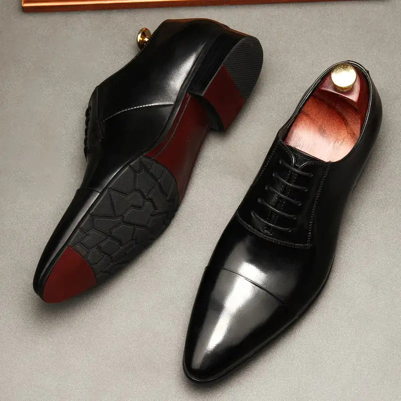 Luxury Red bottom Leather Oxford Shoes For Men Rieworkes