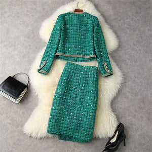 Runway Winter Tweed Dress Set Rieworkes
