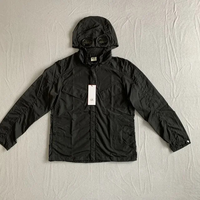Hooded Jacket with Sleeve Sulf for Men, Warm Windbreaker with Pockets and Zipper Rieworkes