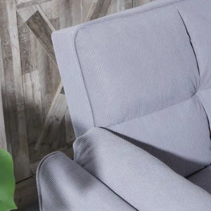 2064 Corduroy Sofa  Sofa Bed-Smoke Gray Mimarta