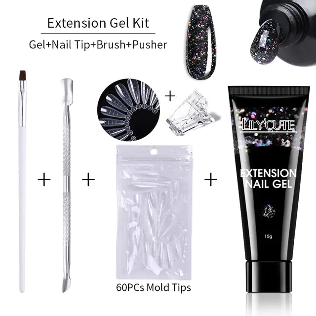 LILYCUTE Nail Extension Gel Set Rieworkes