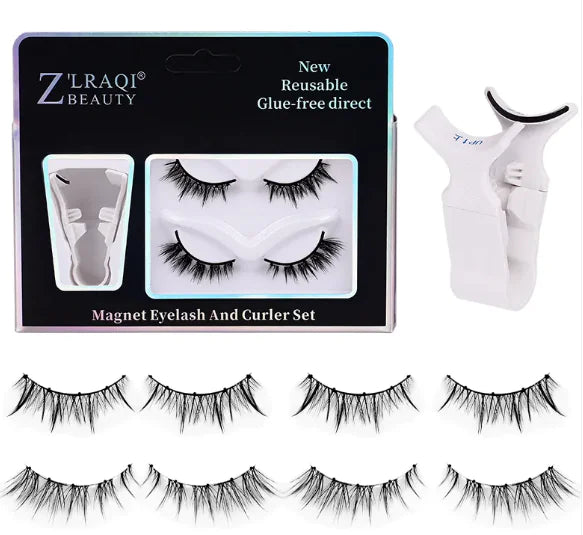 Non Adhesive Thick One Piece Magnetic Suction False Eyelashes Rieworkes
