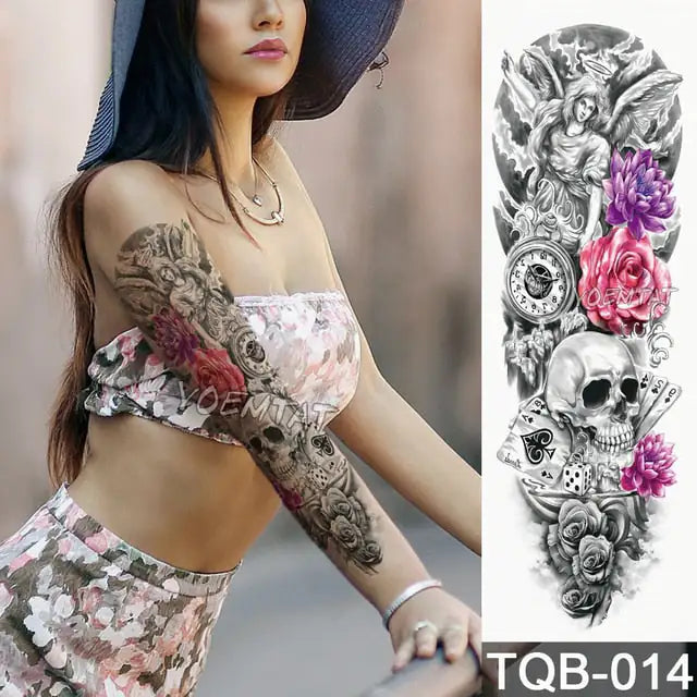 Full Temporary Tattoo Watercolor Sheets Rieworkes