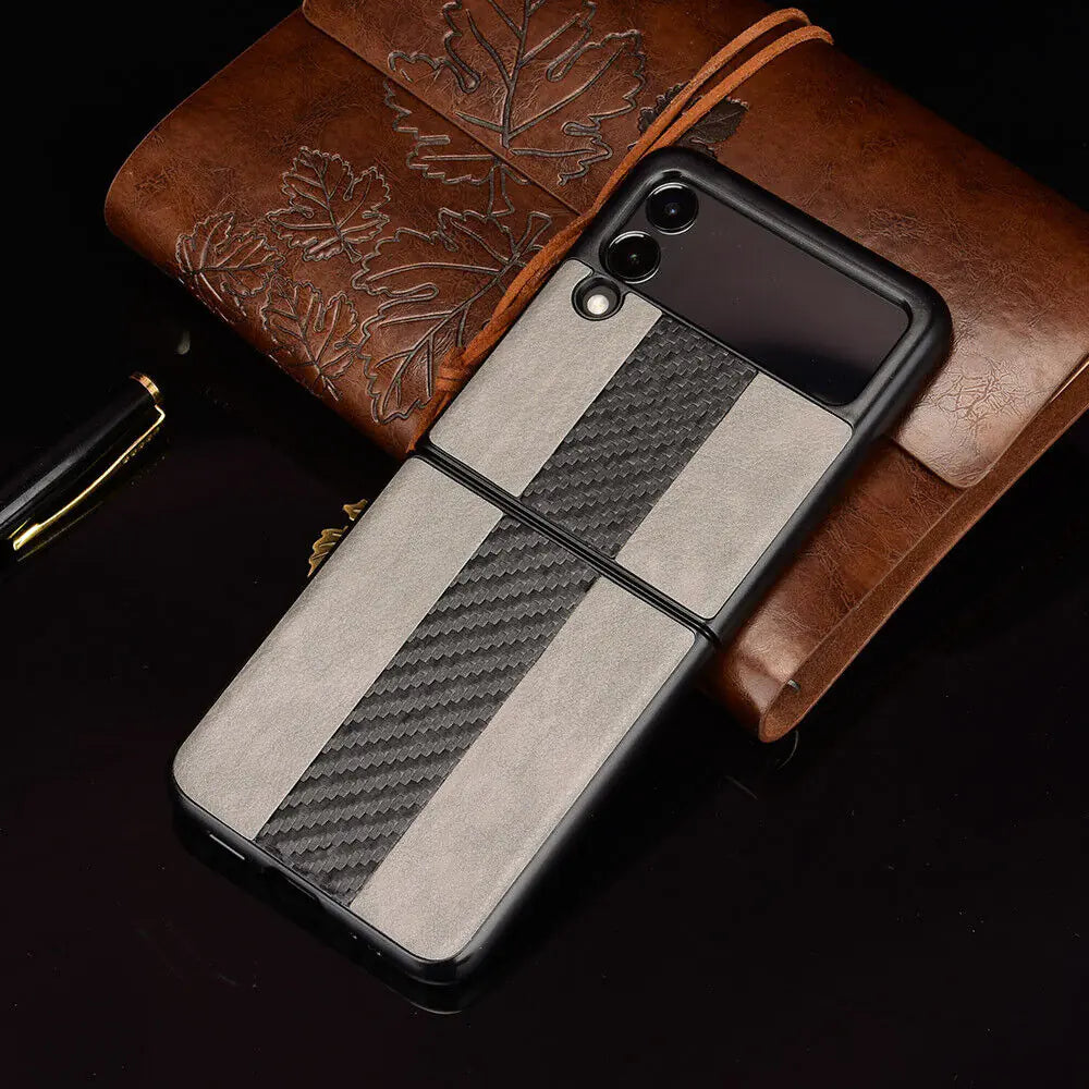 For Samsung Galaxy Z Flip 3 5G Slim Folding Leather Shockproof Phone Case Cover Rieworkes