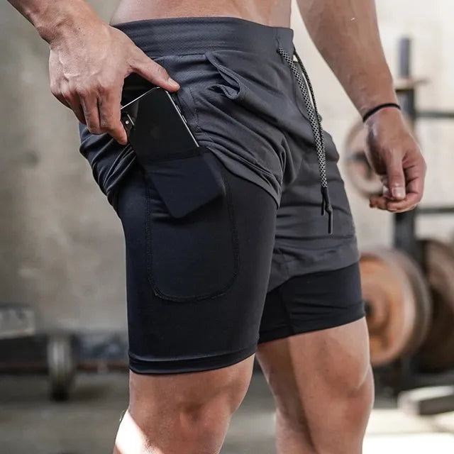 Camo Running Shorts Men Gym Sports Rieworkes