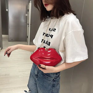 Mini Bags for Women 2023 New Fashion All-match Women's Shoulder Bag PU Solid Color Zipper Crossbody Patent Leather Lip Chain Bag Rieworkes