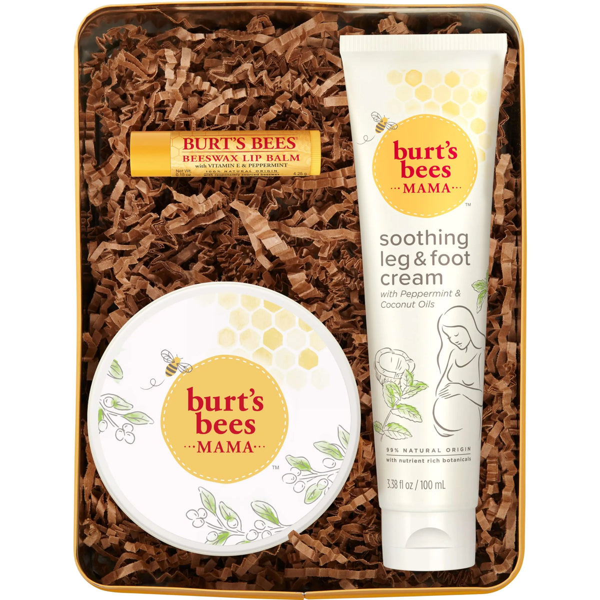 Burt's Bees Pregnancy Essentials Gifts Set, 3 Giftable Baby Shower Products &amp; Must Have Baby Registry Items, Nourishing Skincare - Mama Belly Butter, Original Lip Balm, Leg &amp; Foot Cream Mama Pregnancy Set 3 Count (Pack of 1) Rieworkes