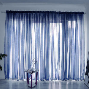 Simple And Modern Balcony Solid Color Gauze Curtain Rieworkes