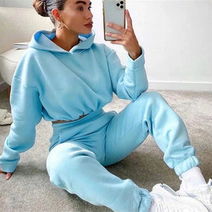 Winter Two Piece Sets Women Tracksuit Rieworkes