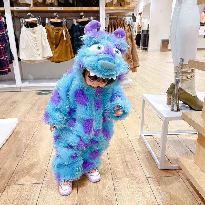 Cute Animal Baby Jumpsuit With Hooded Zipper Mimarta