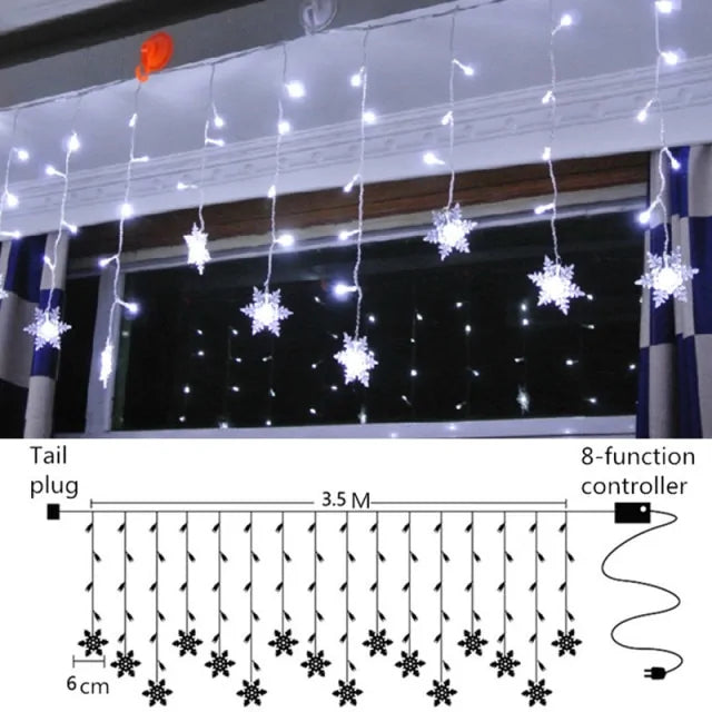 Curtain String Light Ball Santa Claus Rieworkes