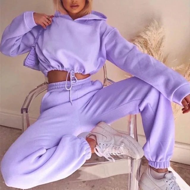 Winter Two Piece Sets Women Tracksuit Rieworkes