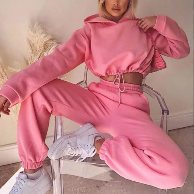 Winter Two Piece Sets Women Tracksuit Rieworkes