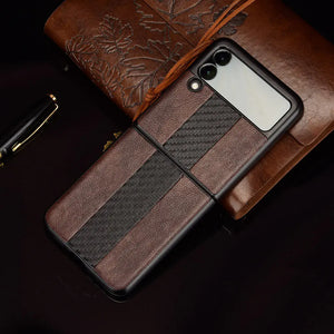 For Samsung Galaxy Z Flip 3 5G Slim Folding Leather Shockproof Phone Case Cover Rieworkes
