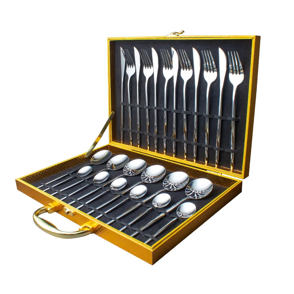 24 Pieces Luxury Cutlery Set Rieworkes