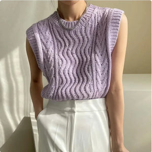 Chic & Comfy Sleeveless Knitted Vest for Women Rieworkes
