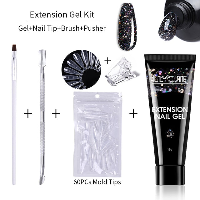 LILYCUTE Nail Extension Gel Set Rieworkes