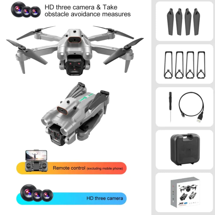 S92 Remote Control Quadcopter with Triple Camera & Optical Flow Positioning Mimarta