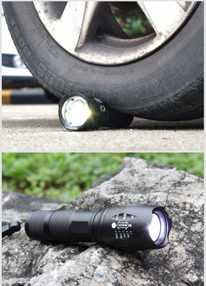 Super-Bright 90000LM LED Tactical Flashlight 5 Modes Zoomable Torch Searchlight Rieworkes