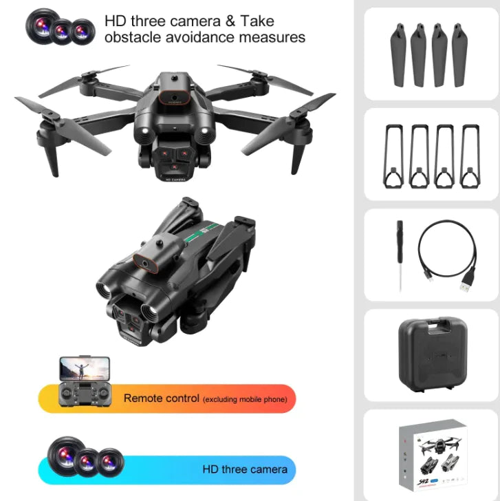 S92 Remote Control Quadcopter with Triple Camera & Optical Flow Positioning Mimarta