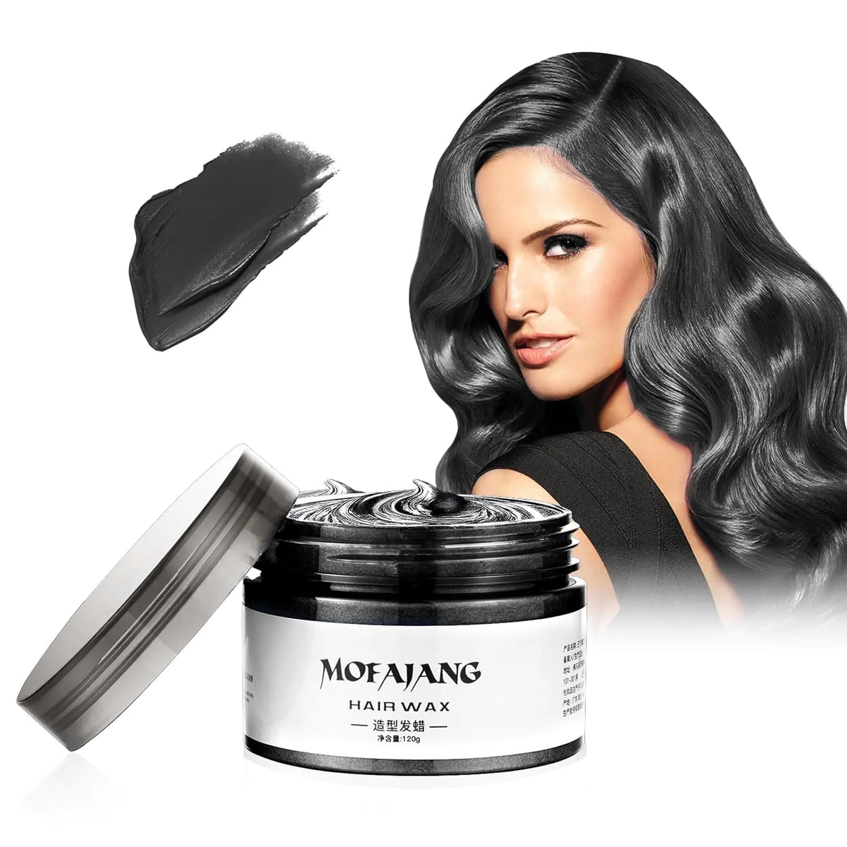 Temporary Hair Color Chalk For Kids, Hair Wax Color For 4 5 6 7 8 9 Year Old Girl Gifts, Birthday,Party, Cosplay DIY, Children's Day, Halloween, Christmas (1, Black) 1 Rieworkes