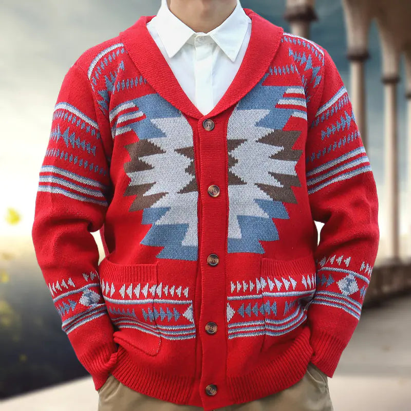 Vintage Jacquard Sweater for Men - Autumn & Winter Mimarta