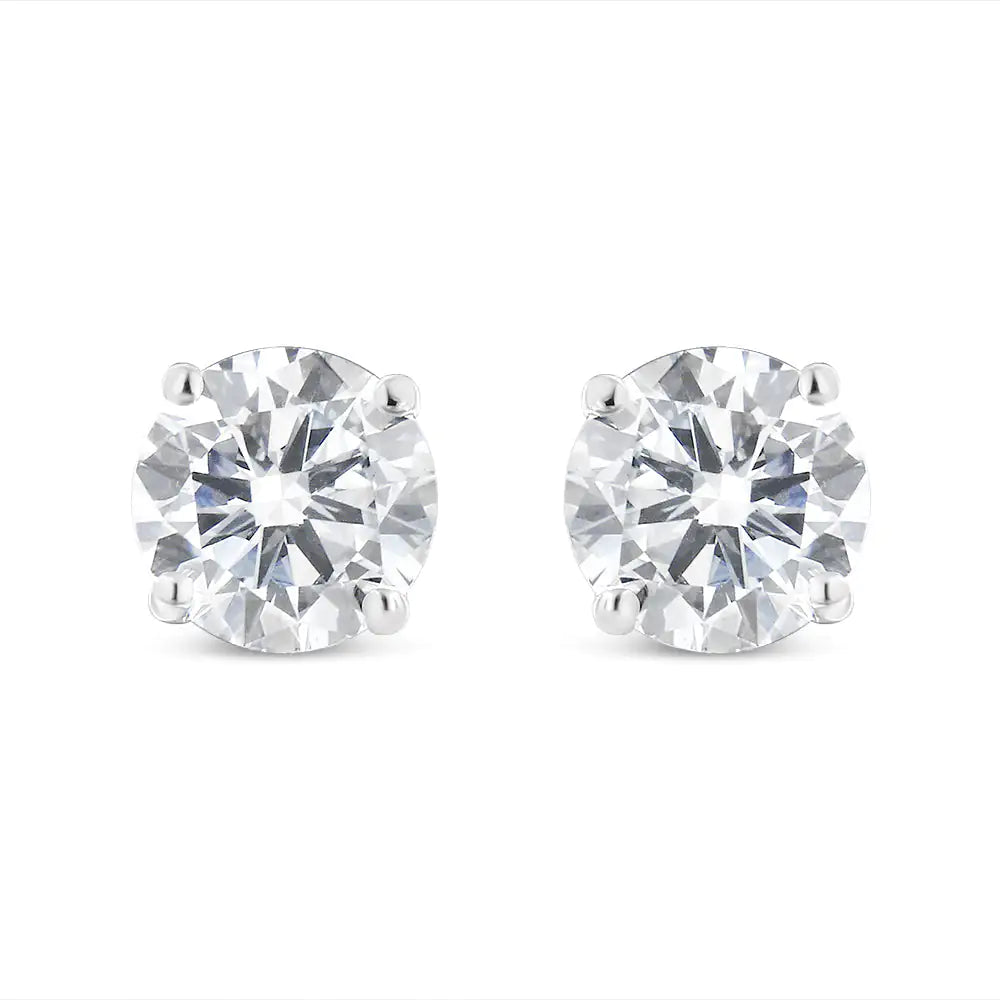 IGI Certified 14K White Gold 1 1/2 Cttw Lab Grown Diamond Solitaire Stud Earrings with Screwbacks (I-J Color, VVS2-VS1 Clarity) Rieworkes