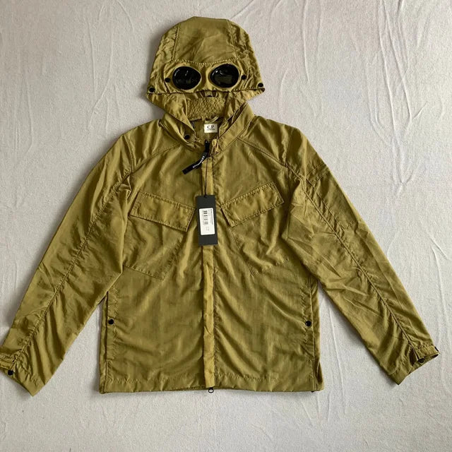 Hooded Jacket with Sleeve Sulf for Men, Warm Windbreaker with Pockets and Zipper Rieworkes