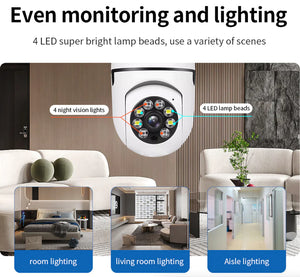 360° 1080P IP E27 Light Bulb Camera Wi-Fi IR Night Smart Home Wireless Security Rieworkes