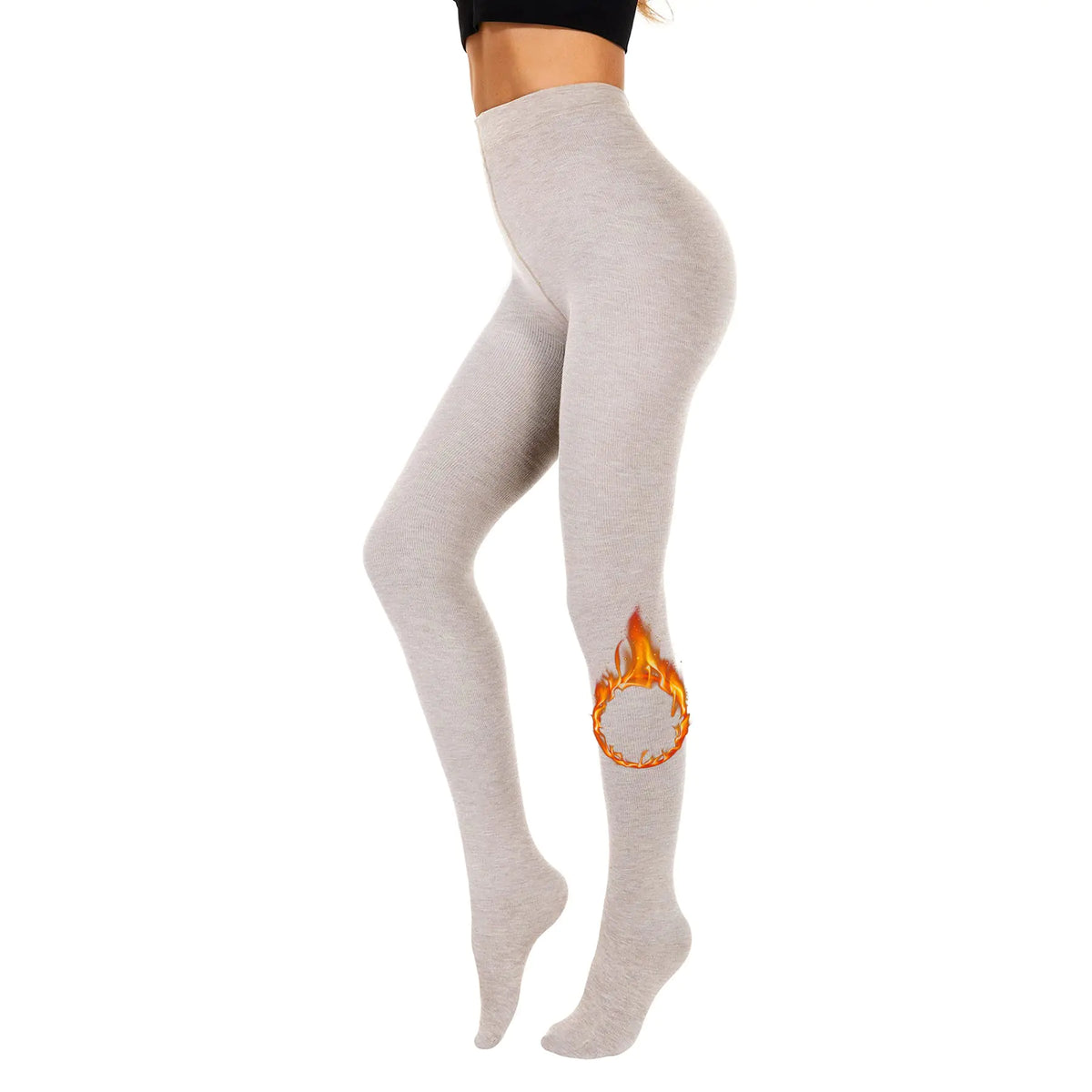 Zando Winter Warm Opaque Fleece Lined Tights for Women Cold Weather Velvet Comfy High Waist Elastic Soft and Comfortable Leggings Pants Skin Color Thick Thermal Pantyhose Nude One size Mimarta
