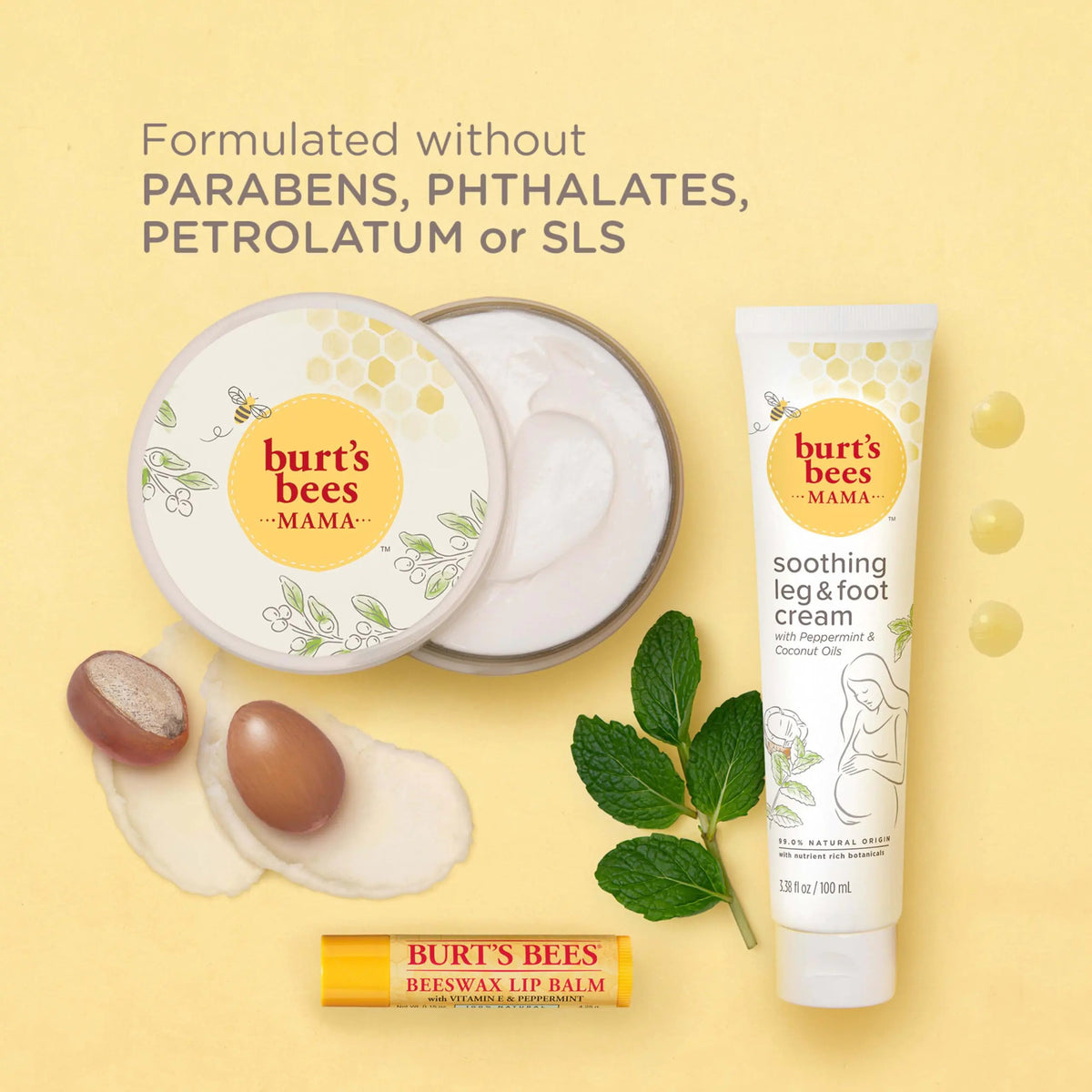 Burt's Bees Pregnancy Essentials Gifts Set, 3 Giftable Baby Shower Products &amp; Must Have Baby Registry Items, Nourishing Skincare - Mama Belly Butter, Original Lip Balm, Leg &amp; Foot Cream Mama Pregnancy Set 3 Count (Pack of 1) Rieworkes