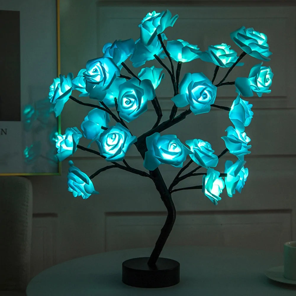 LED Rose Flower Table Lamp Rieworkes