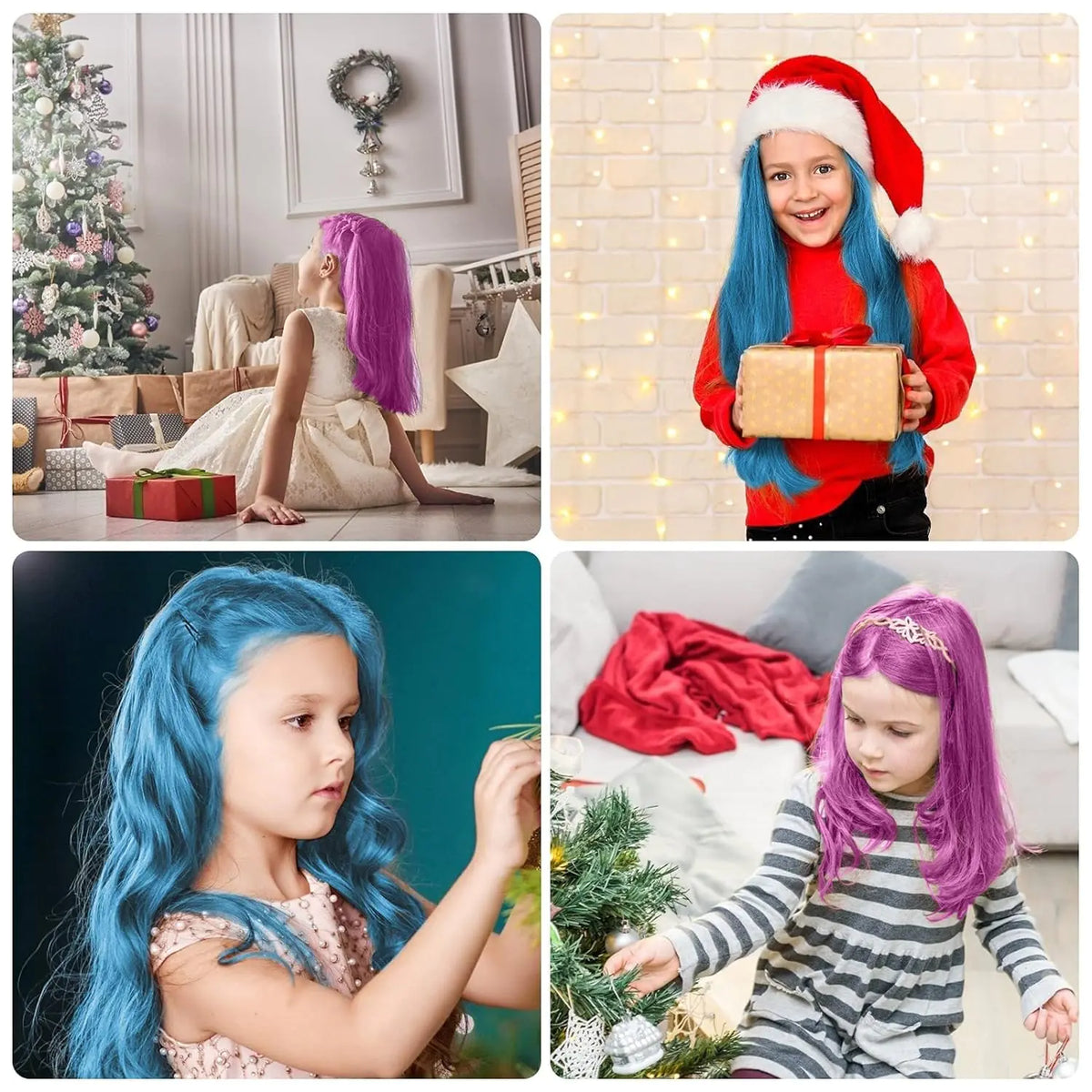 MSDADA New Hair Chalk Comb Temporary Hair Color Dye for Girls Kids with Light Color Hair, Washable Hair Chalk for Girls Age 4 5 6 7 8 9 10 Birthday Cosplay DIY, Halloween, Christmas (Pink+Blue) Pink,Blue Rieworkes