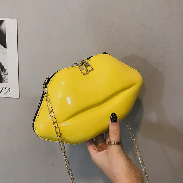 Mini Bags for Women 2023 New Fashion All-match Women&amp;#39;s Shoulder Bag PU Solid Color Zipper Crossbody Patent Leather Lip Chain Bag Rieworkes