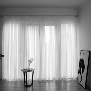 Simple And Modern Balcony Solid Color Gauze Curtain Rieworkes