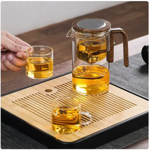 Elegant Glass Teapot & Tea Set with Water Separation Rieworkes