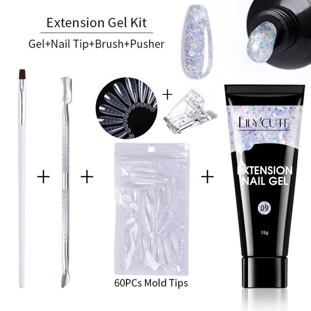 LILYCUTE Nail Extension Gel Set Rieworkes