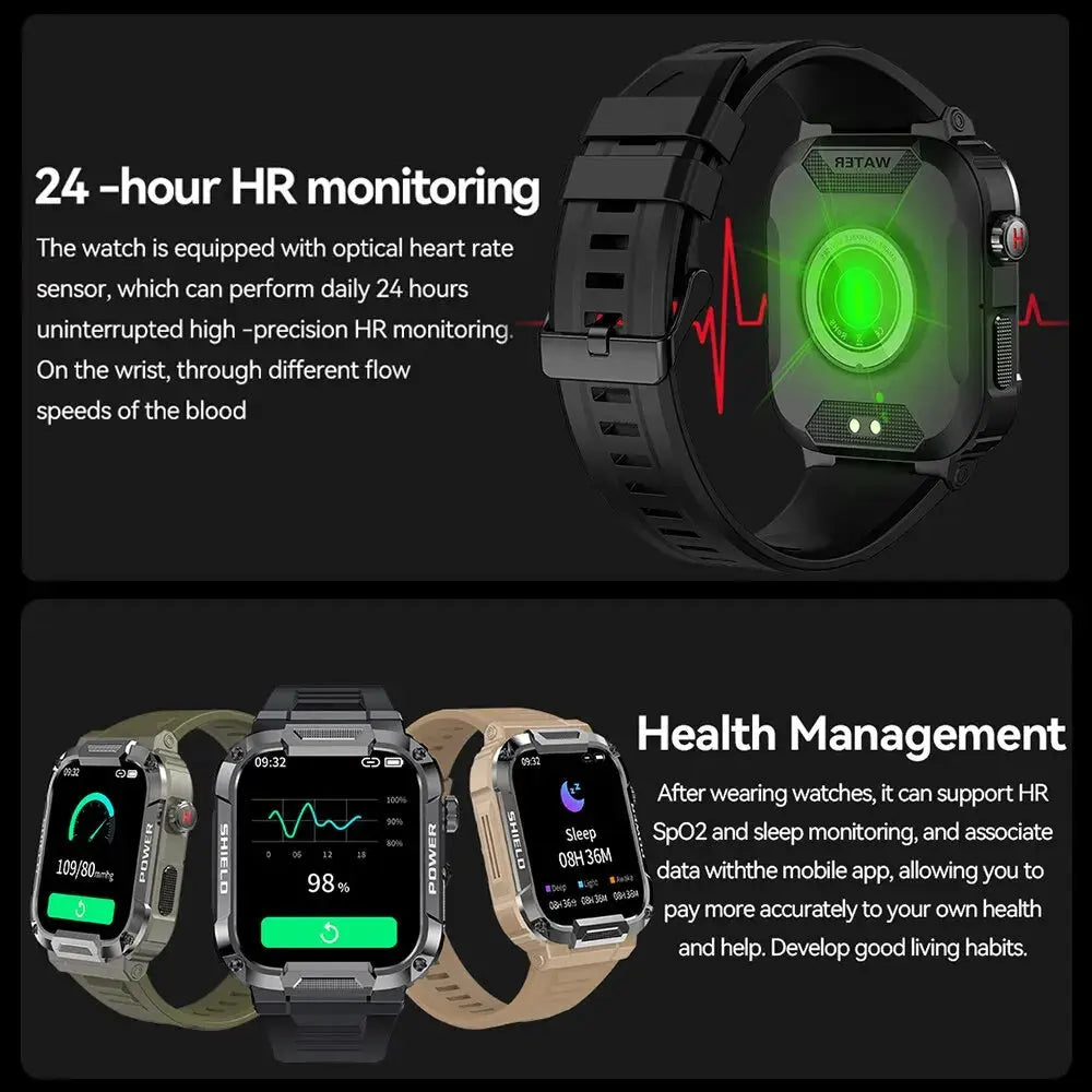 Outdoor Military Smart Watch Men Rieworkes