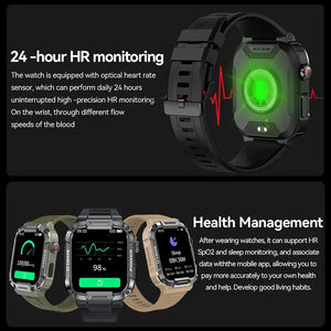 Outdoor Military Smart Watch Men Rieworkes
